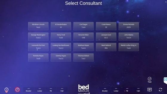 BedMatch Consultant Selection Screen