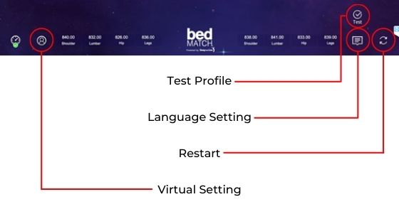 BedMatch Function Buttons