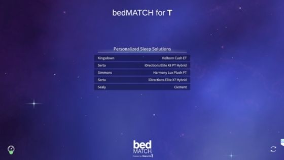 BedMatch Result Screen Single User